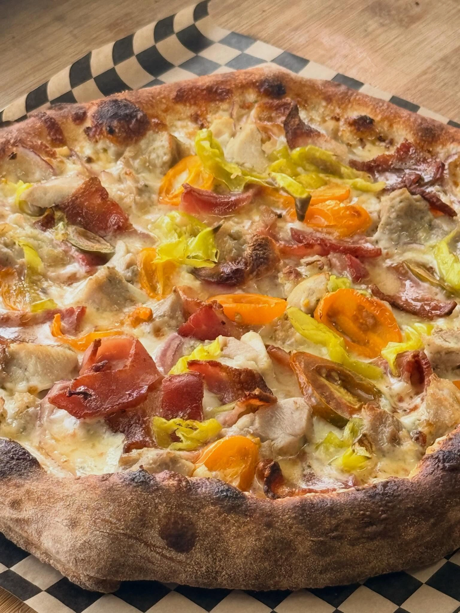 Fresh pizza from Queens of Fire Pizza